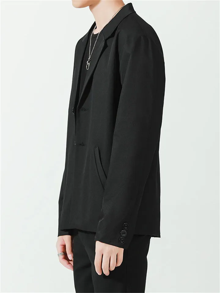 Male Spring Autumn Solid Casual Suit Jackets