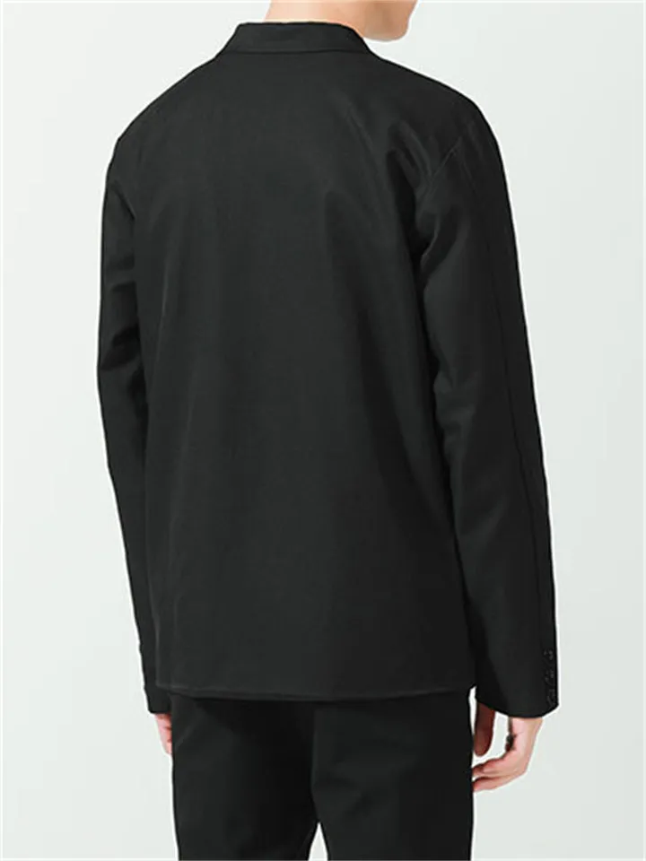 Male Spring Autumn Solid Casual Suit Jackets
