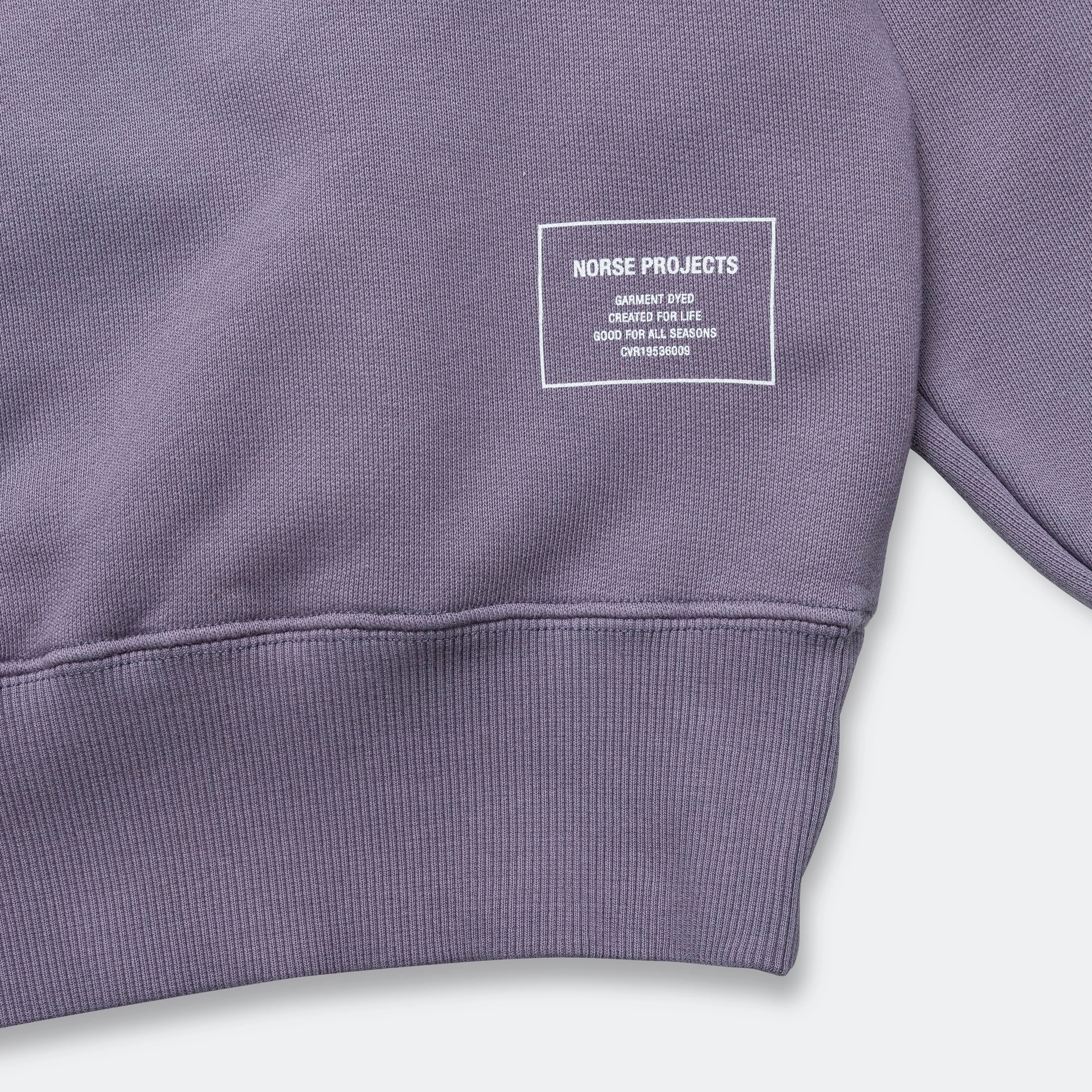 Marten Relaxed Organic Raglan Half Zip - Dusk Purple