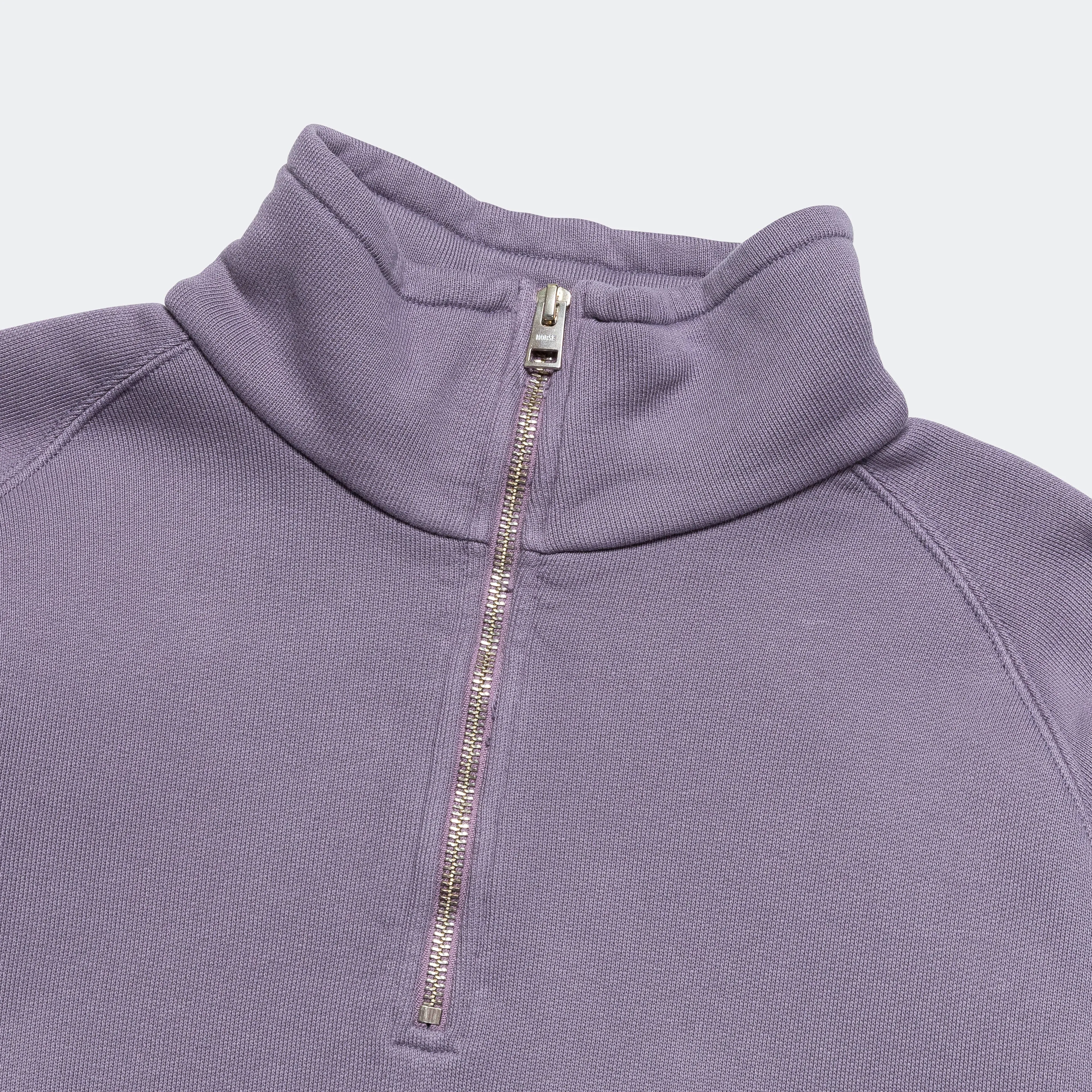 Marten Relaxed Organic Raglan Half Zip - Dusk Purple