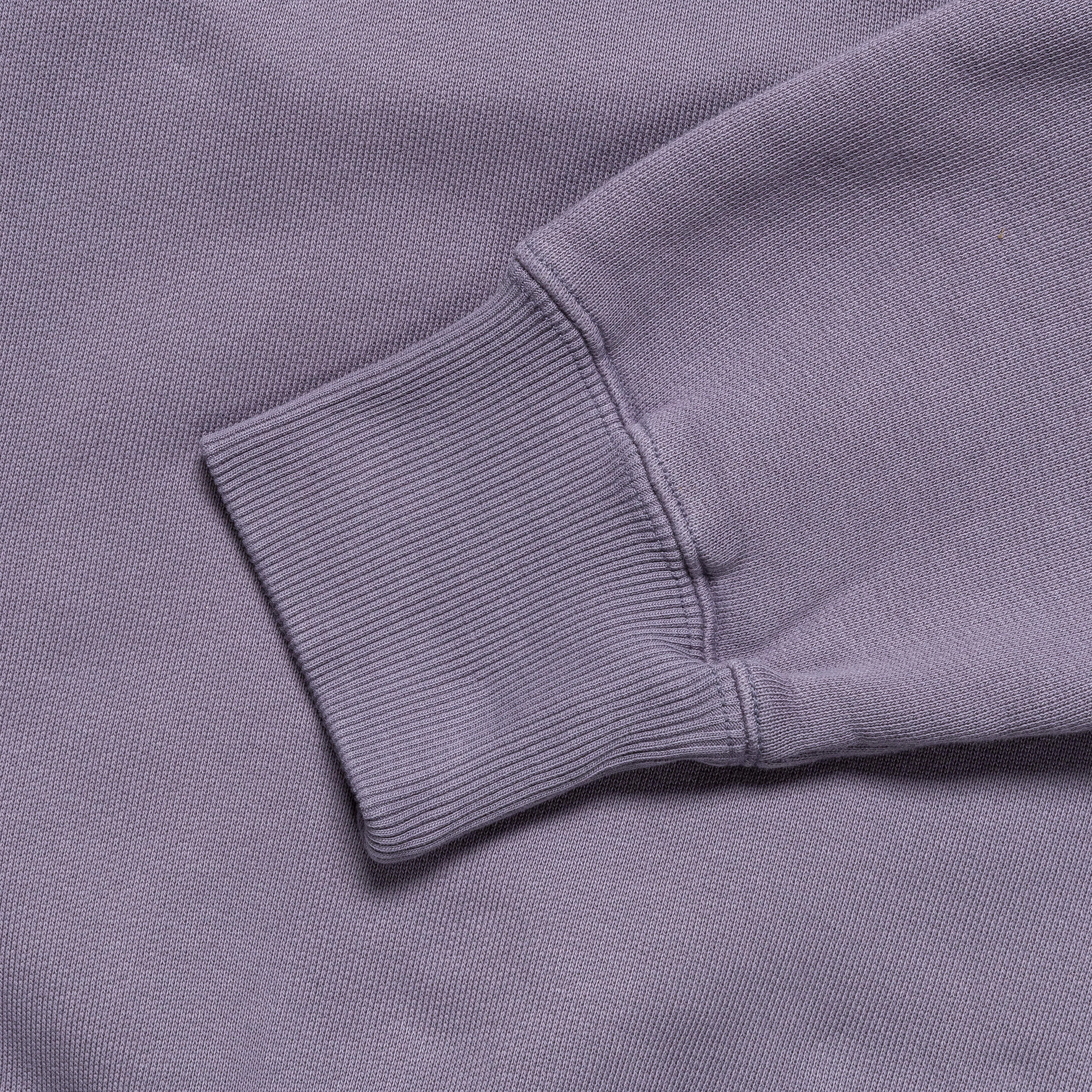 Marten Relaxed Organic Raglan Half Zip - Dusk Purple