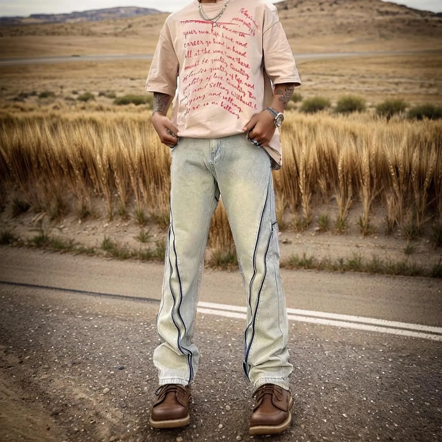 Men's Denim Pants Men's Trellis Trousers Men's Hole Jeans Fashion Skinny Slim Fit Denim Pants Styles Men's Jean Pants