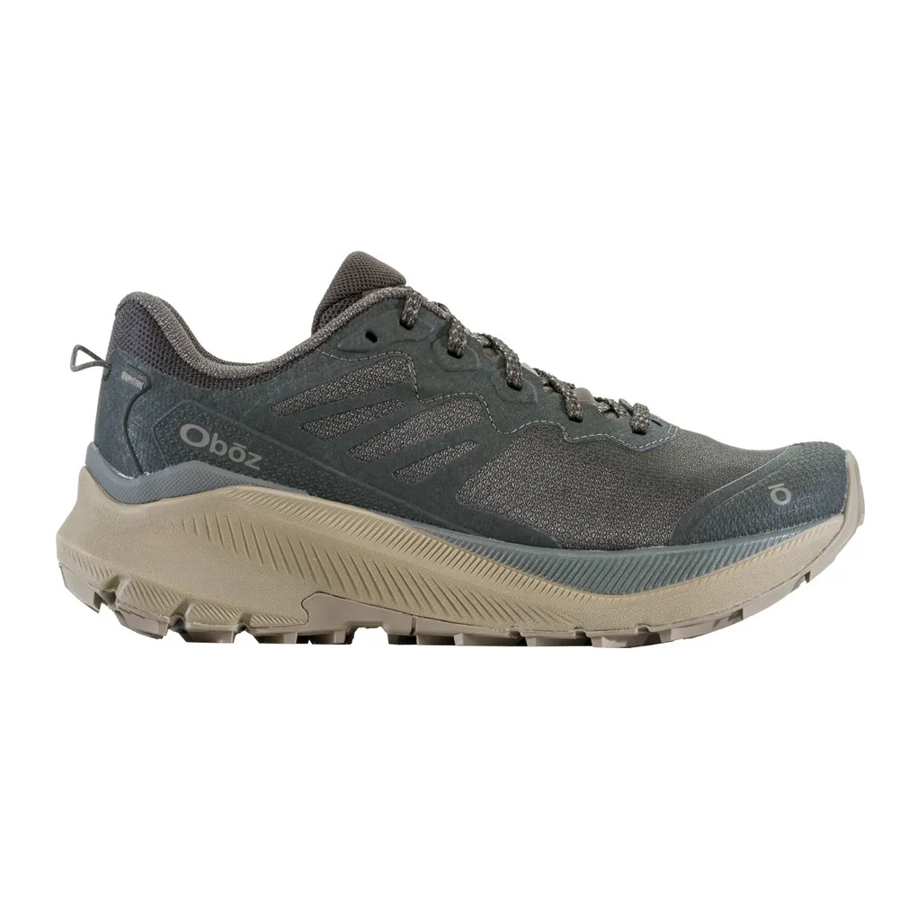 Mens Oboz Katabatic Wind Low Hiking Shoes in Raven - Lightweight, Durable, and Breathable Outdoor Footwear