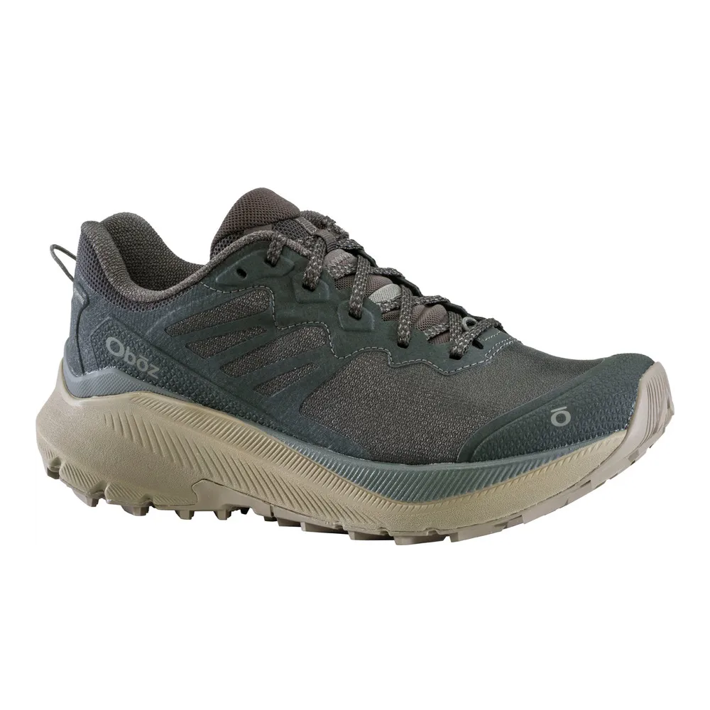 Mens Oboz Katabatic Wind Low Hiking Shoes in Raven - Lightweight, Durable, and Breathable Outdoor Footwear