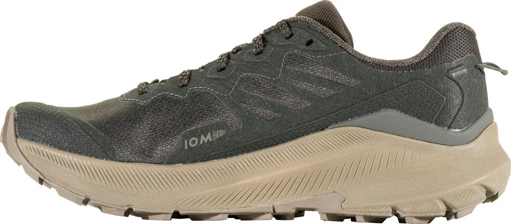 Mens Oboz Katabatic Wind Low Hiking Shoes in Raven - Lightweight, Durable, and Breathable Outdoor Footwear