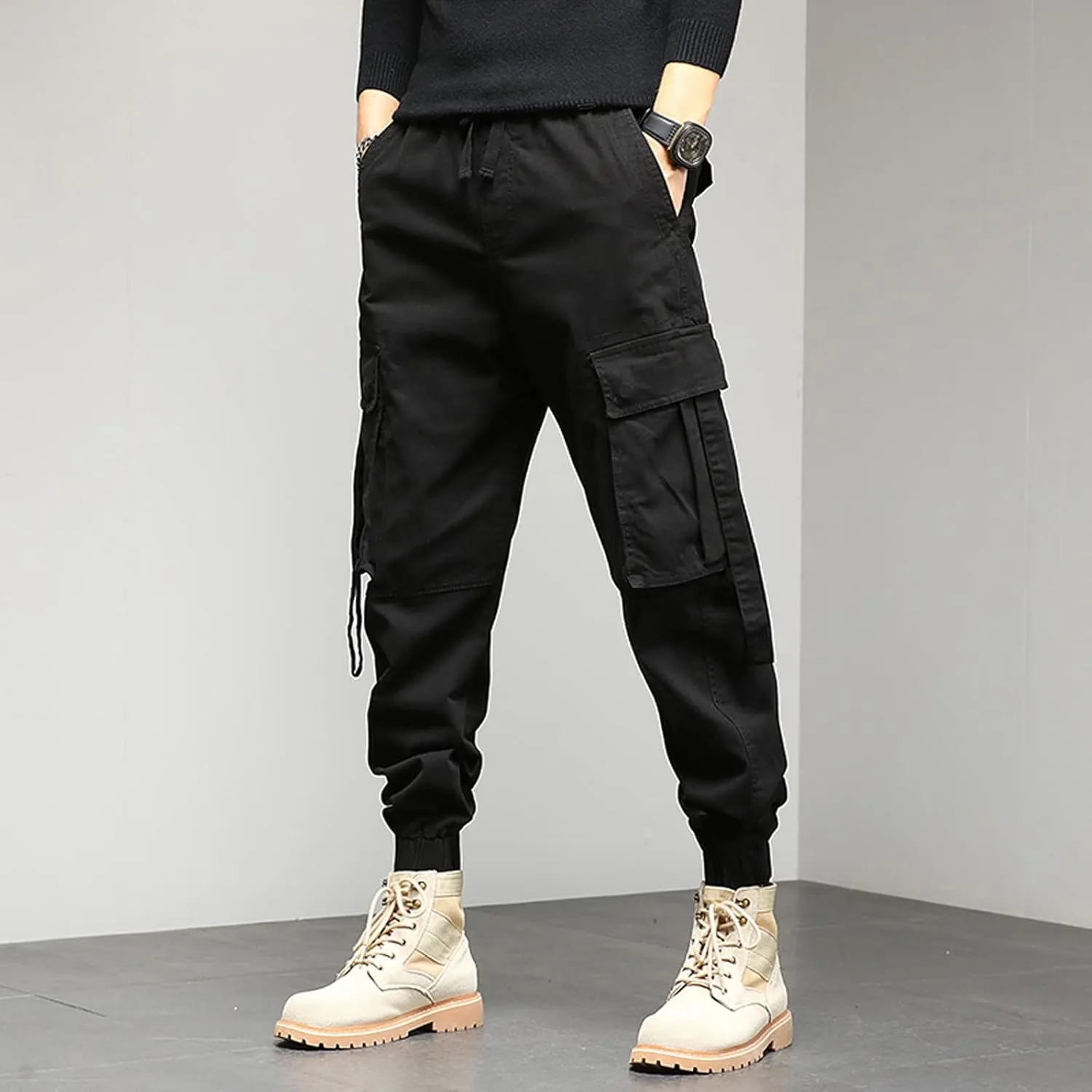 Mens Sweatpants Joggers Pants Man Cotton Jogger Work Pants 6 Pocket Full Outdoor Casual Sweatpants Sweatpants for Men