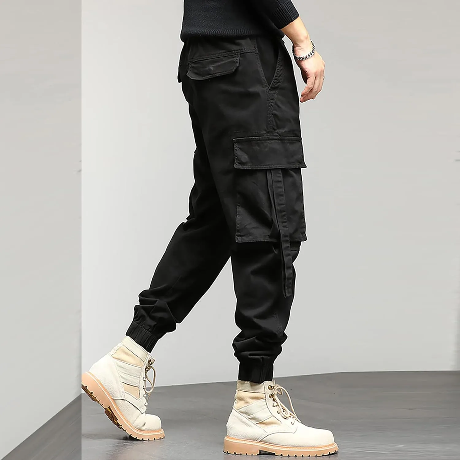 Mens Sweatpants Joggers Pants Man Cotton Jogger Work Pants 6 Pocket Full Outdoor Casual Sweatpants Sweatpants for Men