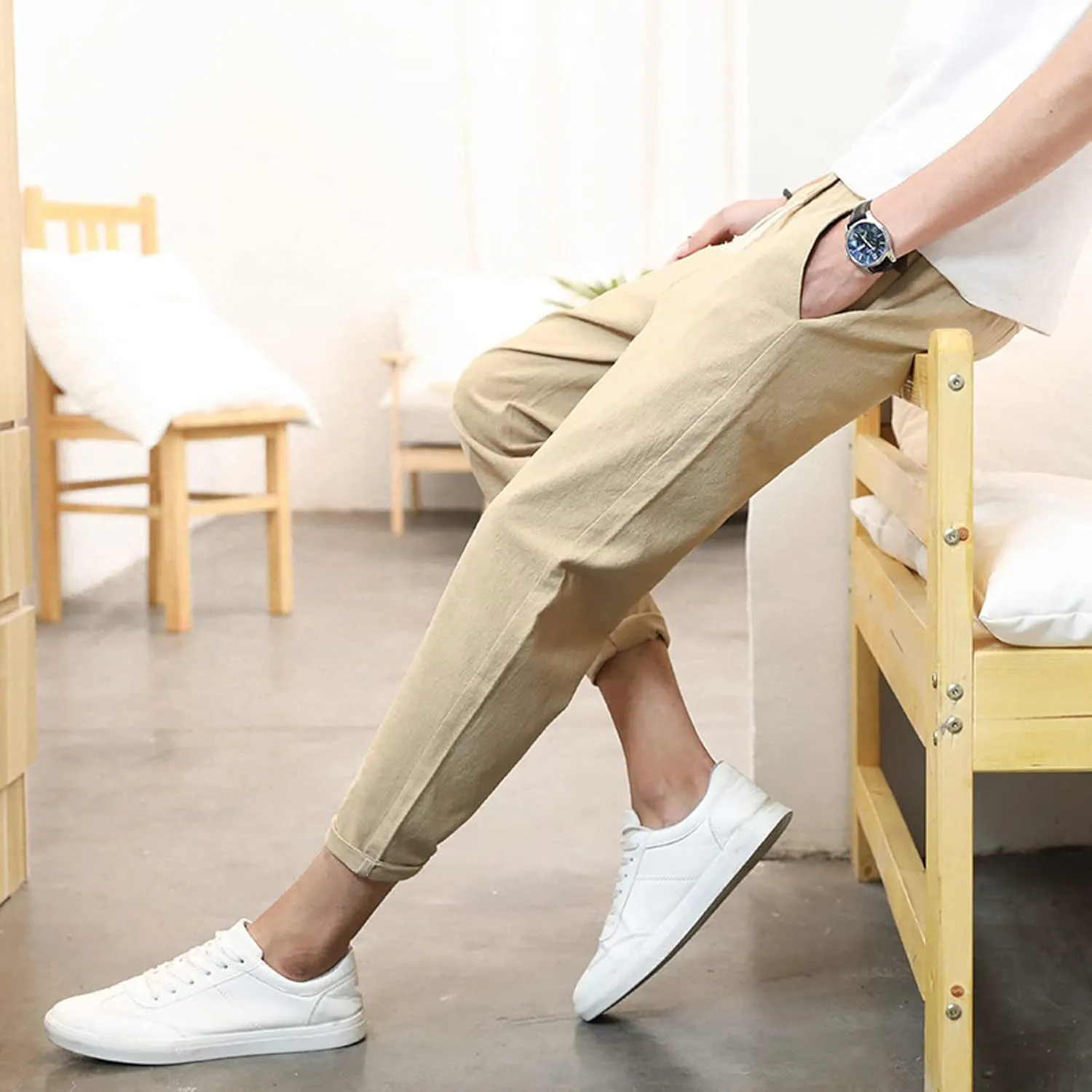 Mens Sweatpants with Pockets Big and Tall Straight Sweatpant Men's Athletic Sweatpants Casual Loose Fit Trousers High