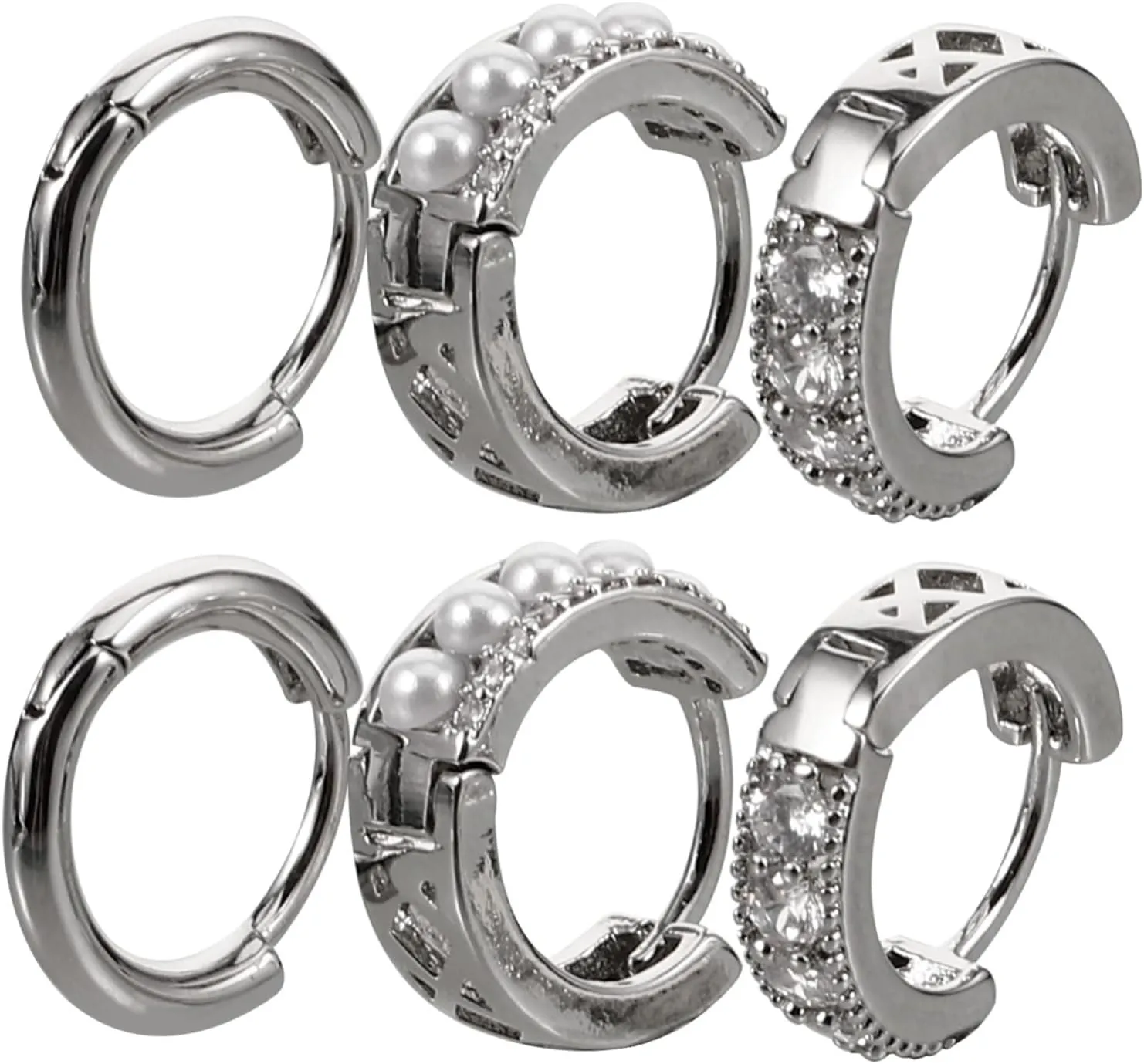 Minimalist Hoop Earrings for Women Fashion Earring Set Women's Hoop Pack