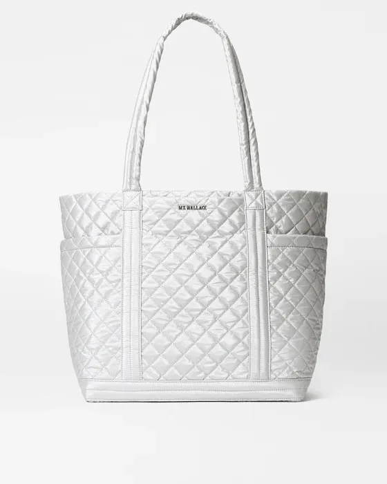 MZ Wallace Oyster Metallic Large Empire Tote