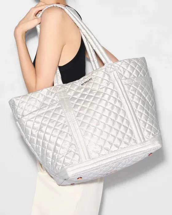 MZ Wallace Oyster Metallic Large Empire Tote