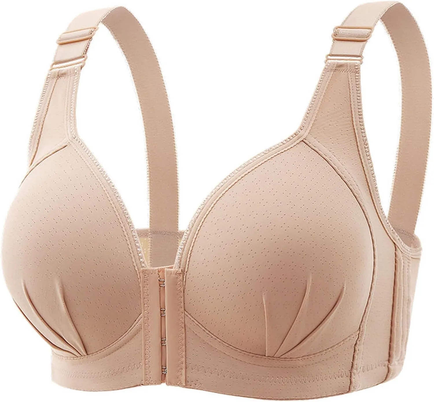 No Underwire Bras for Women Comfortable Wireless Front Hook/Back Hook Bras