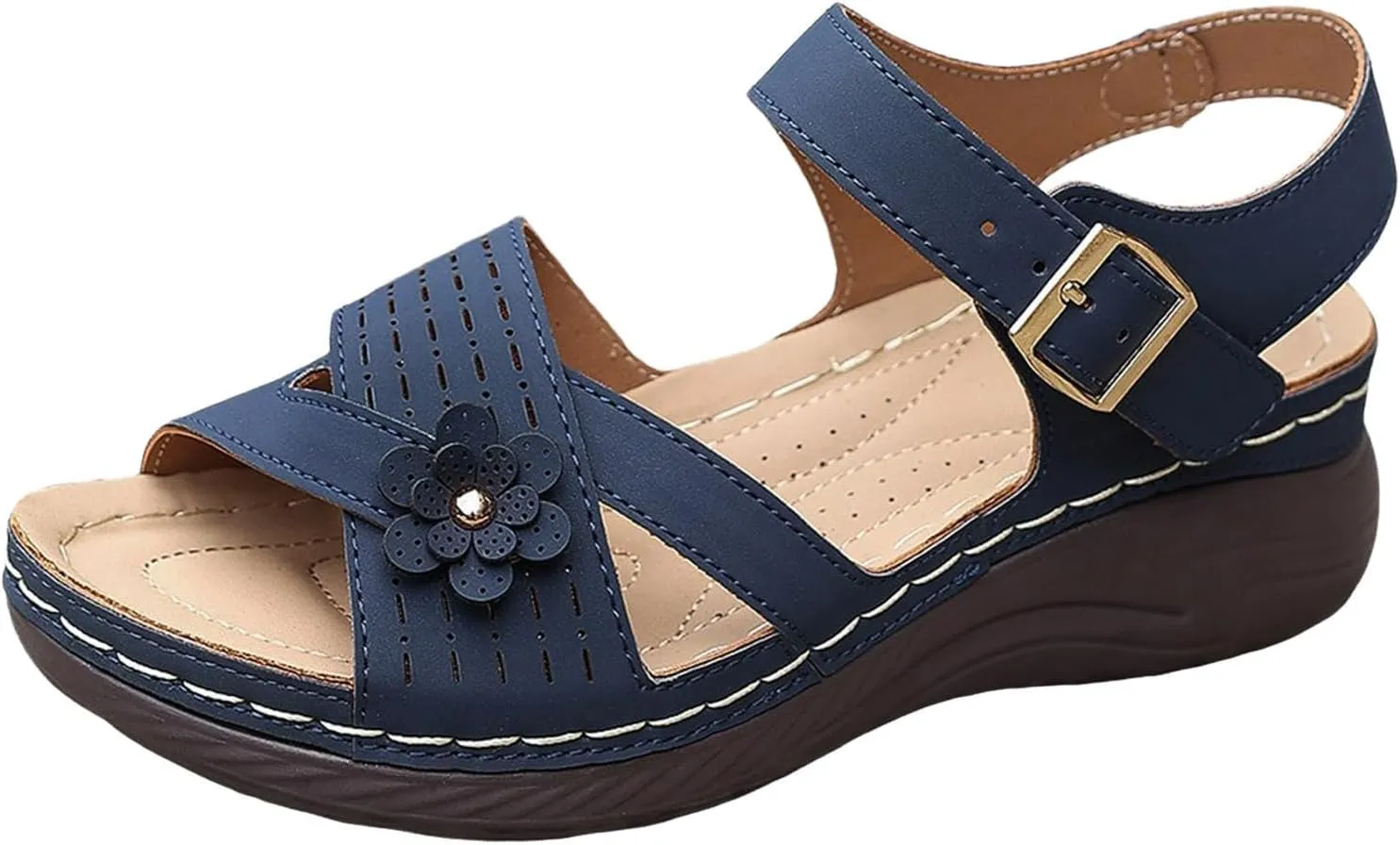 Orthopedic Sandals for Women Dressy Arch Support Comfortable Sandals Wedge Orthotic Walking Sandal Open Toe Casual Outdoor Shoes