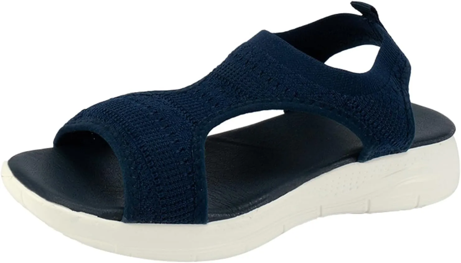 Orthopedic Sandals for Women with Arch Support Solid Color Wedge Sandals Open Toe Espadrilles Wedge Heels Sandals