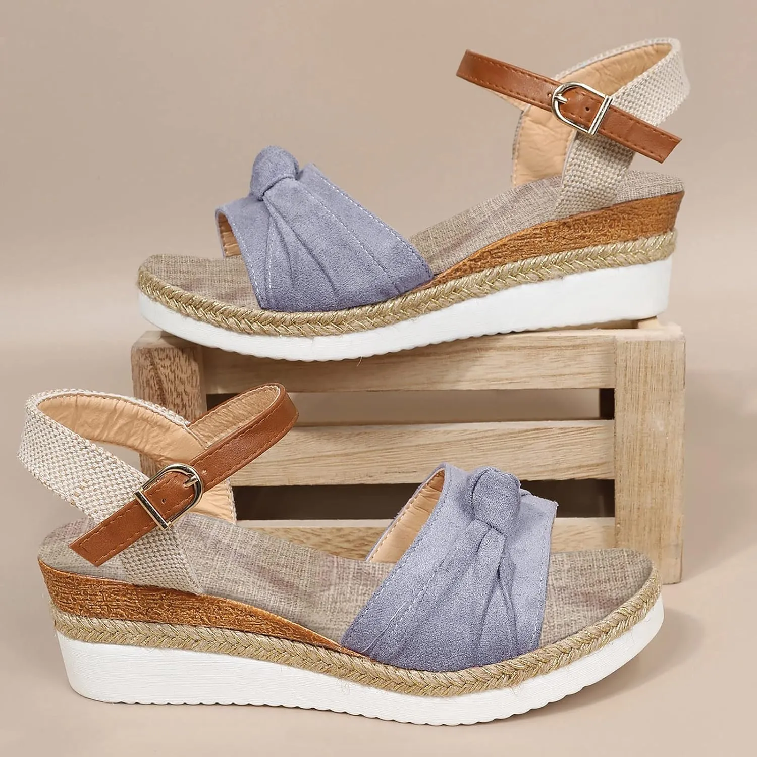 Orthopedic Wedge Sandals for Women Summer Dressy 2025 Womens Wedge Sandal Mid Heel Espadrilles Wedges Platform Sandals Casual Comfortable Orthotic Strappy Walking Sandals Shoes