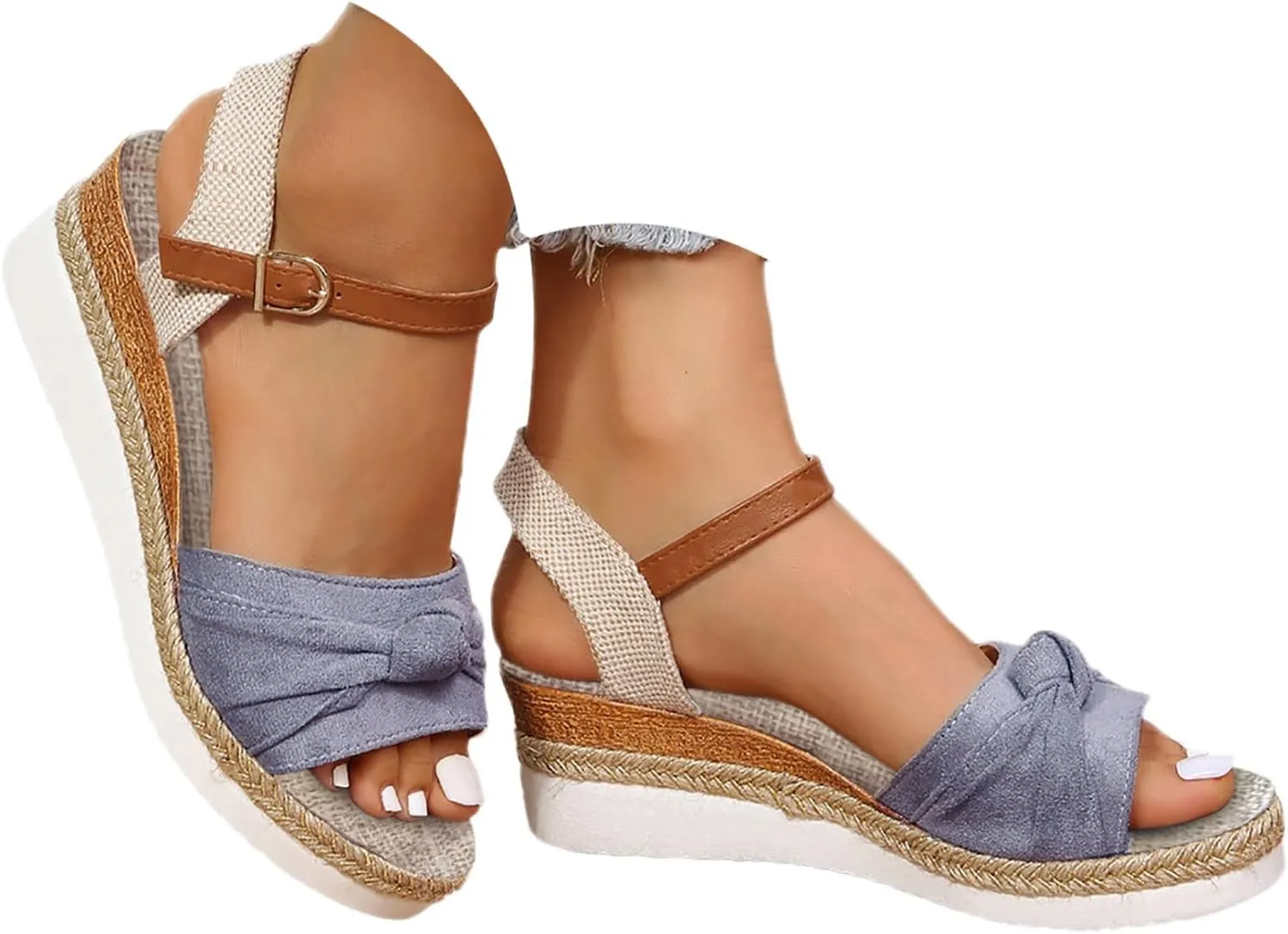 Orthopedic Wedge Sandals for Women Summer Dressy 2025 Womens Wedge Sandal Mid Heel Espadrilles Wedges Platform Sandals Casual Comfortable Orthotic Strappy Walking Sandals Shoes