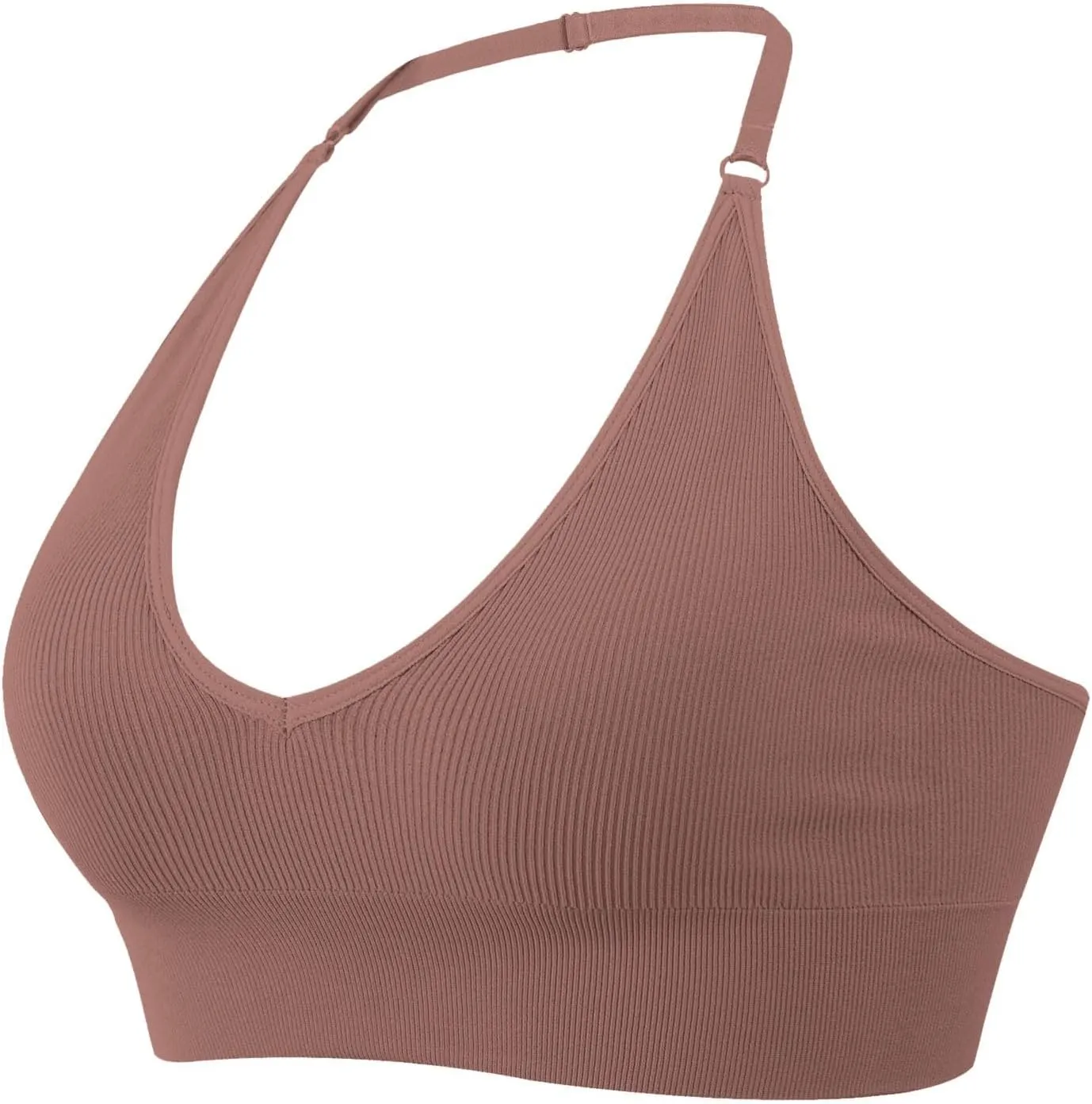 Padded Sports Bras for Women Halter Backless Push Up Deep V Sexy Adjustable Running Workout Gym Yoga Bra Supportive Bralettes