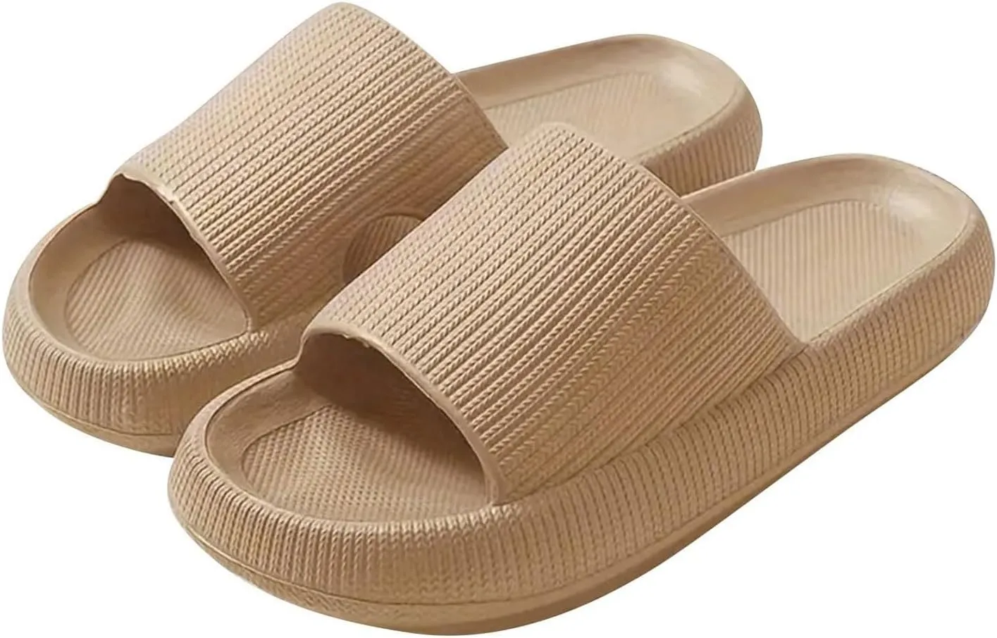 Pillow Slippers for Women and Men, Cloud Slides Shower Sandals House Shoes, Lightweight, Thick Sole, Non-Slip, Easy to Clean Beach Shoes Indoor Bathroom Sandals, Ultimate Comfort