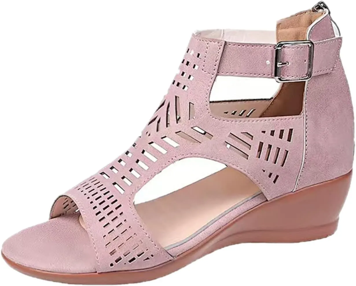 Platform Sandals Sandal Slip on Wedge Sandal Comfortable Wedge Shoes Shoes for Women Dressy Casual Womens Summer Open Toe Wedges Sandals Wide for Women Wide Width Womens Walking Comfortable