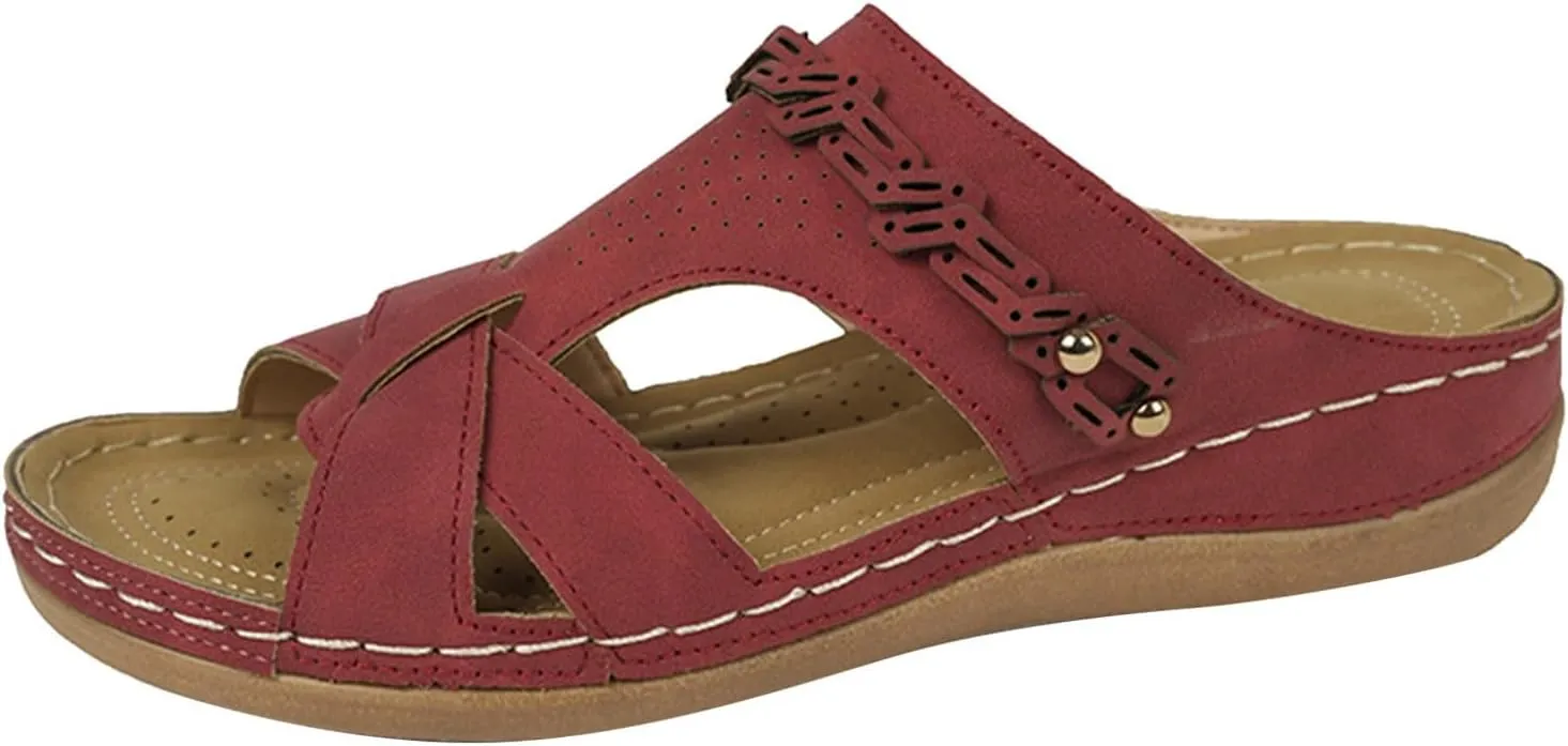 Platform Sandals Women Open Toe Comfort Yoga Mat Wedge Sandals Summer Trendy Thick Sole Slip on Platform Bohemian Shoes Dressy