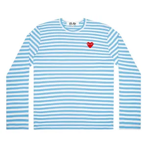 Play Comme des Garçons - Bright Striped Long Sleeve - (Blue)