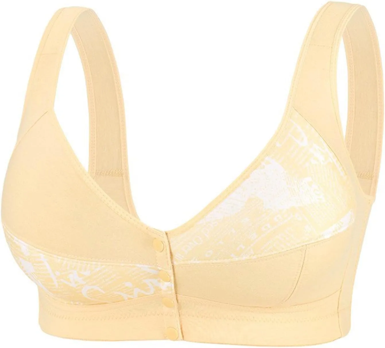 Plus Size Bras for Women Front-Closure Double Support Bras No Underwire Soft Underarm-Smoothing Flex Fit Underwear