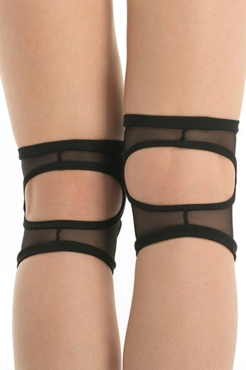 Poledancerka Mesh Kneepads - Black (with Pocket)
