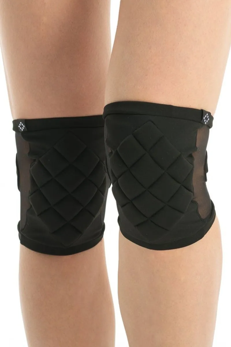 Poledancerka Mesh Kneepads - Black (with Pocket)