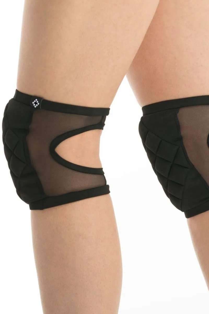 Poledancerka Mesh Kneepads - Black (with Pocket)