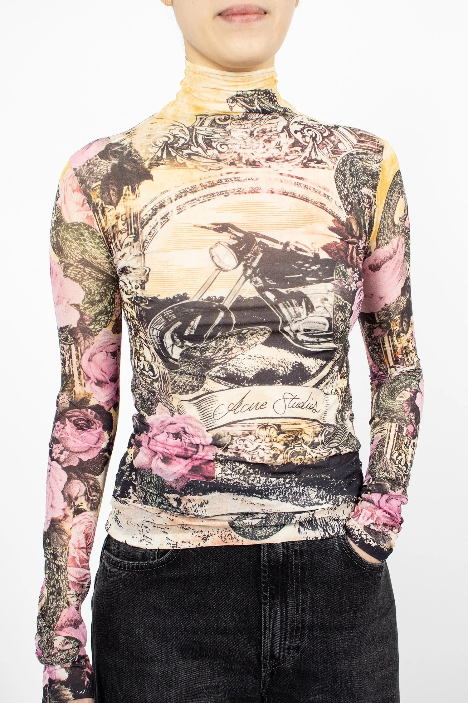 Printed Seamless T-Shirt Pink Multi