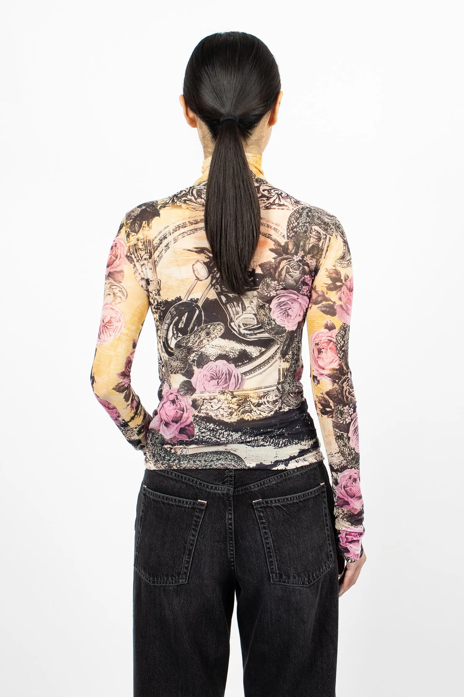 Printed Seamless T-Shirt Pink Multi