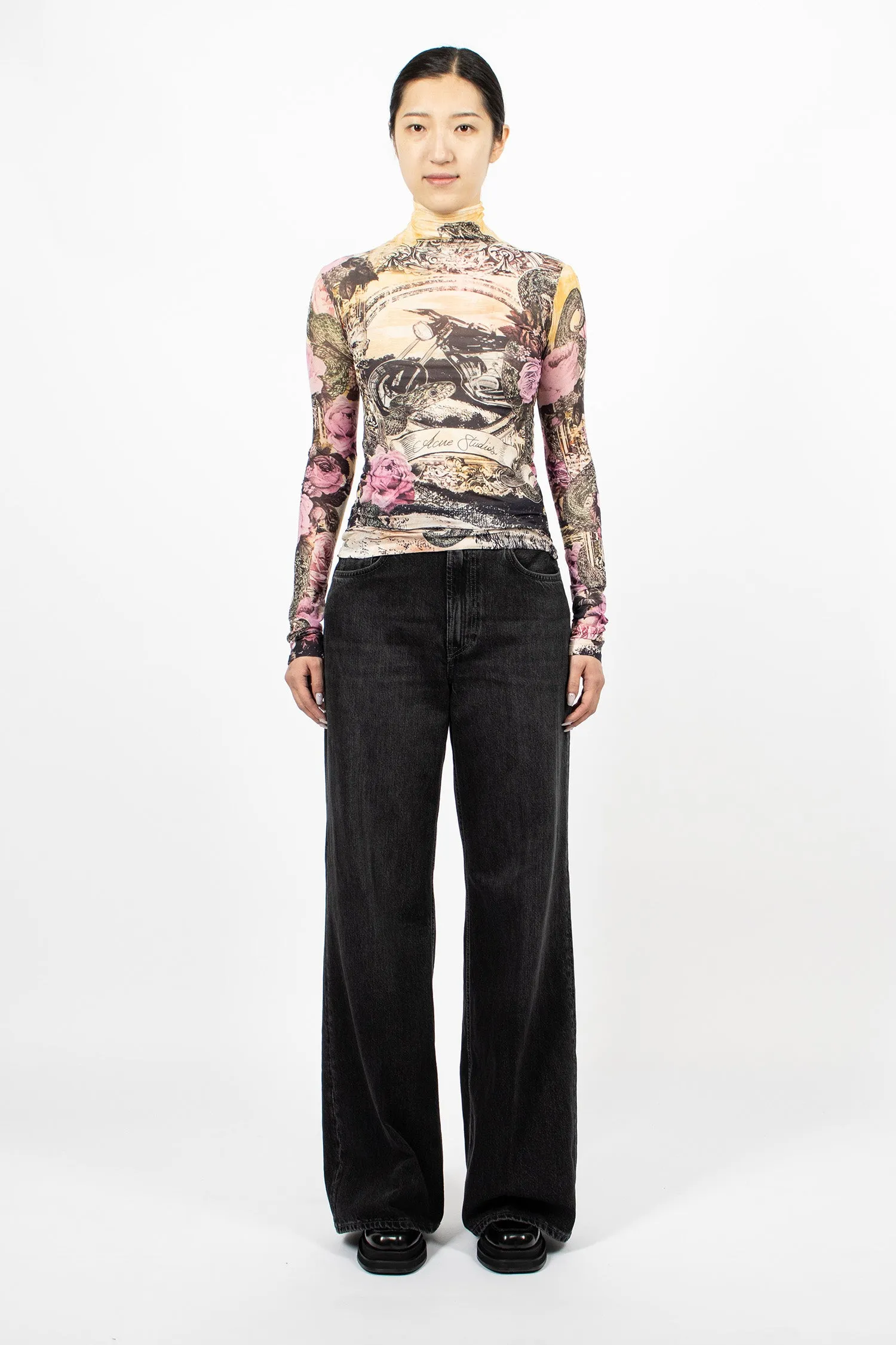 Printed Seamless T-Shirt Pink Multi