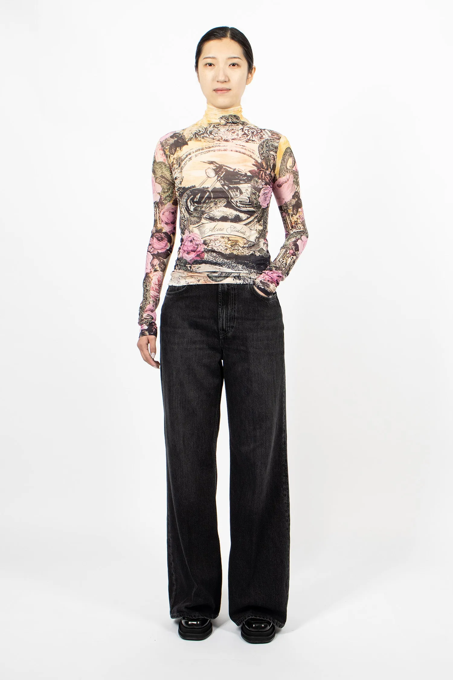Printed Seamless T-Shirt Pink Multi