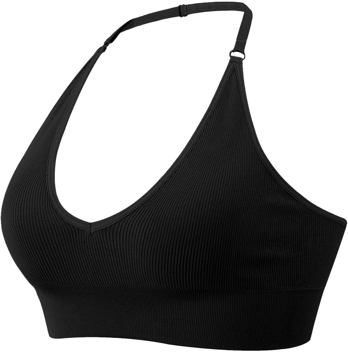 Push Up Sport Bra Tank TopHigh Impact Halter Neck Workout T-Shirt Bras High Supports Comfort Breathability Gym Tops
