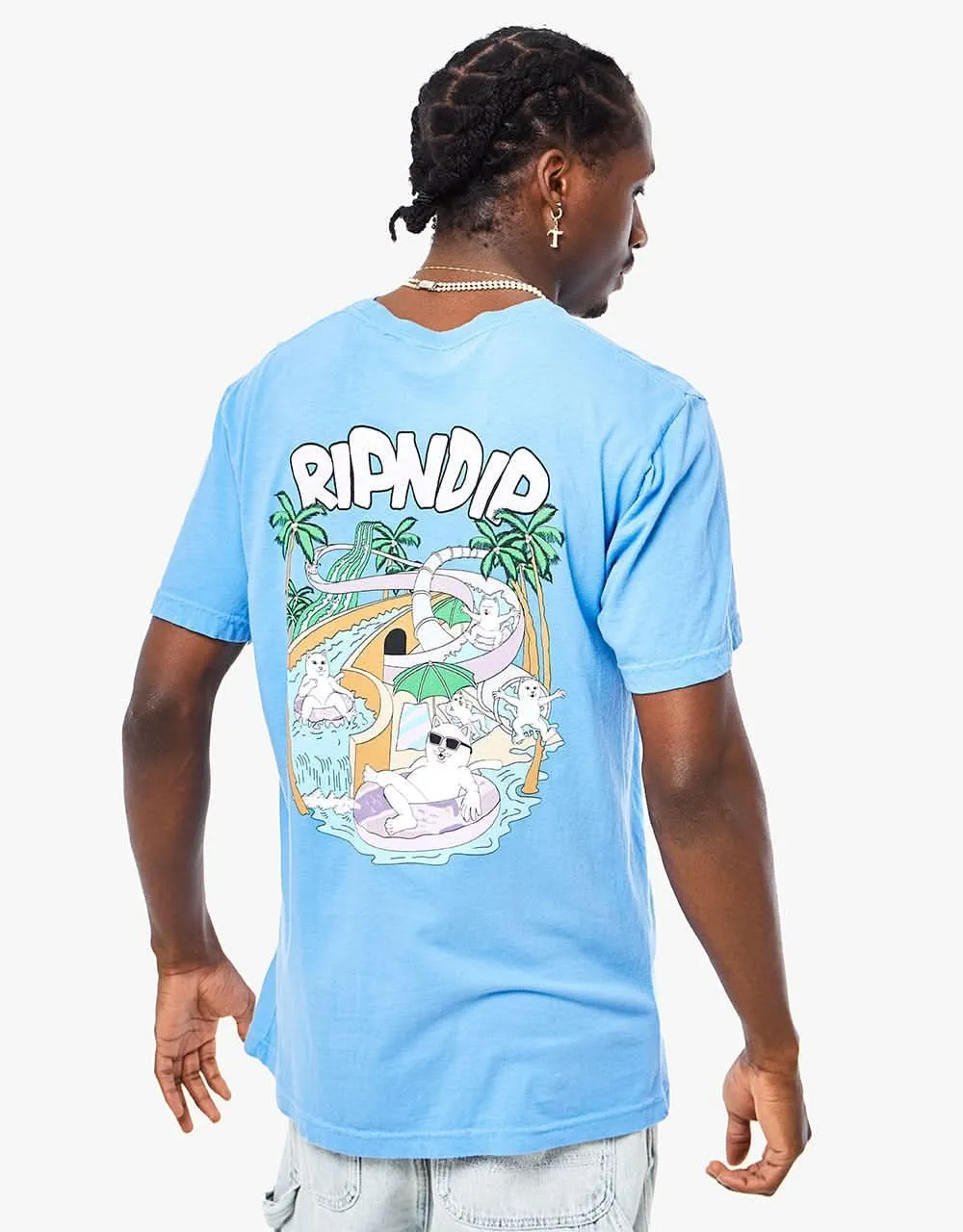 RIPNDIP Slide Into Summer T-Shirt - Cornflower