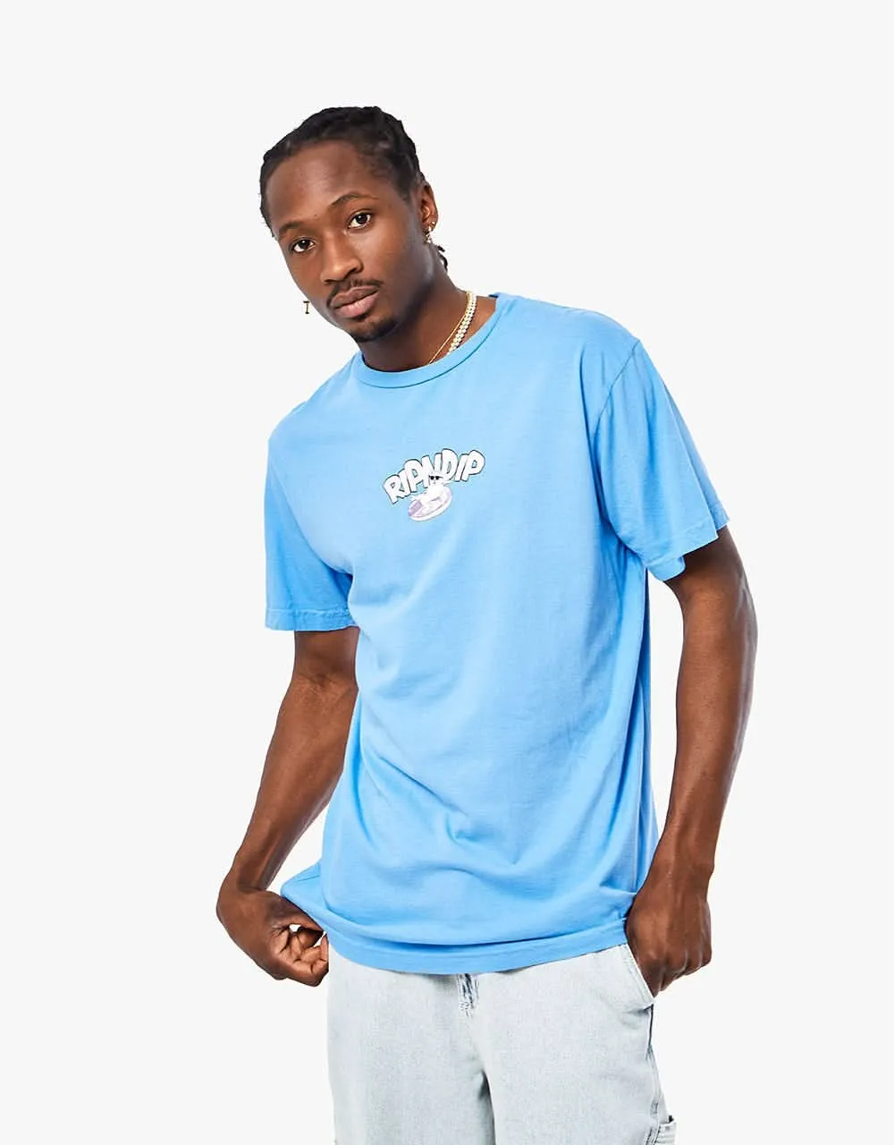 RIPNDIP Slide Into Summer T-Shirt - Cornflower