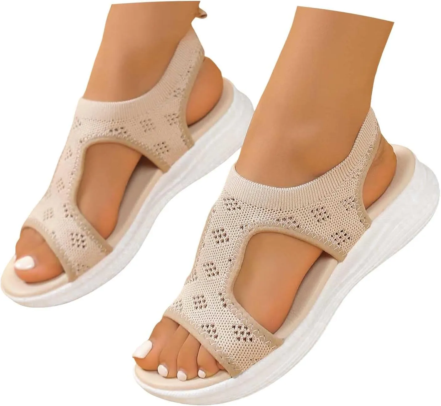 Sandals for Women 2025 Mesh Orthopedic Sandals with Arch Support Open Toe Breathable Summer Beach Vacation Shoes