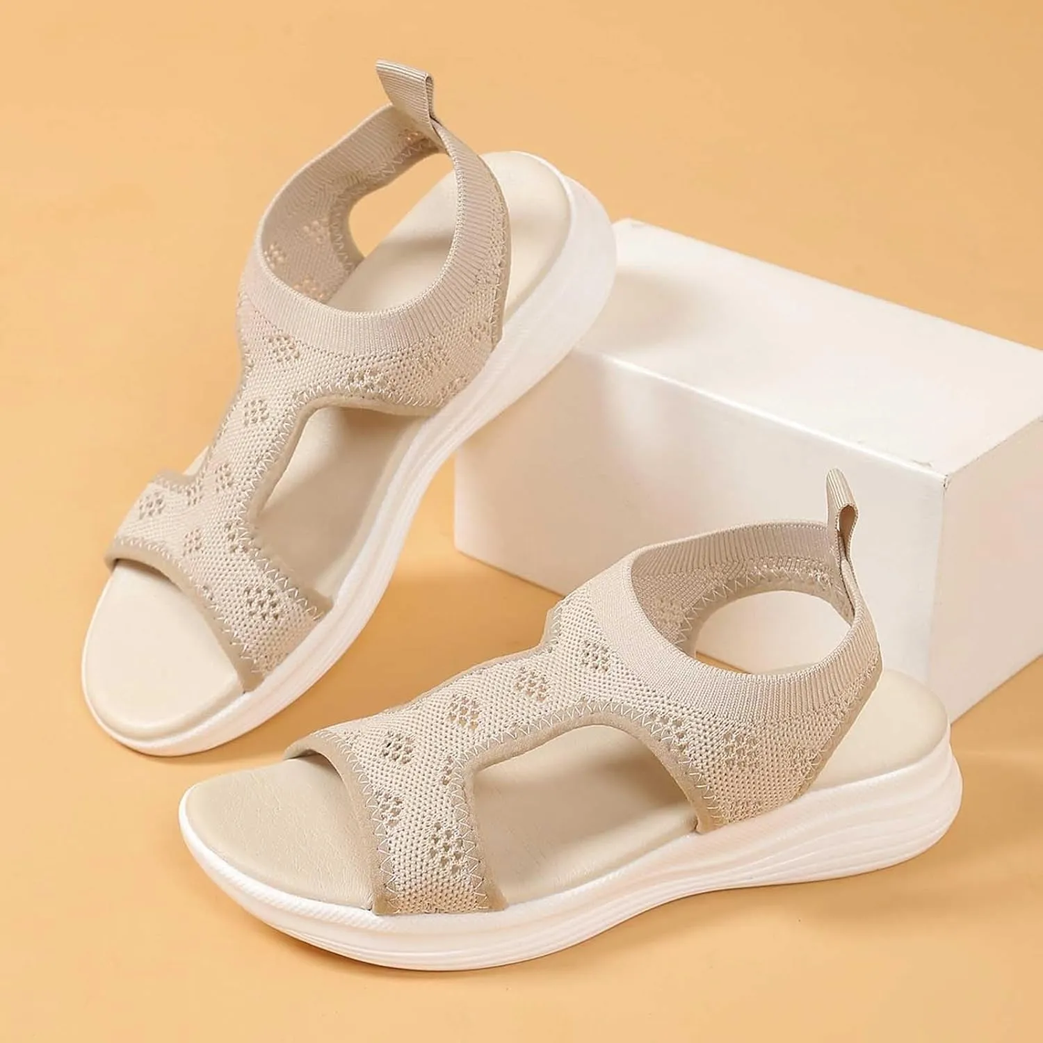 Sandals for Women 2025 Mesh Orthopedic Sandals with Arch Support Open Toe Breathable Summer Beach Vacation Shoes