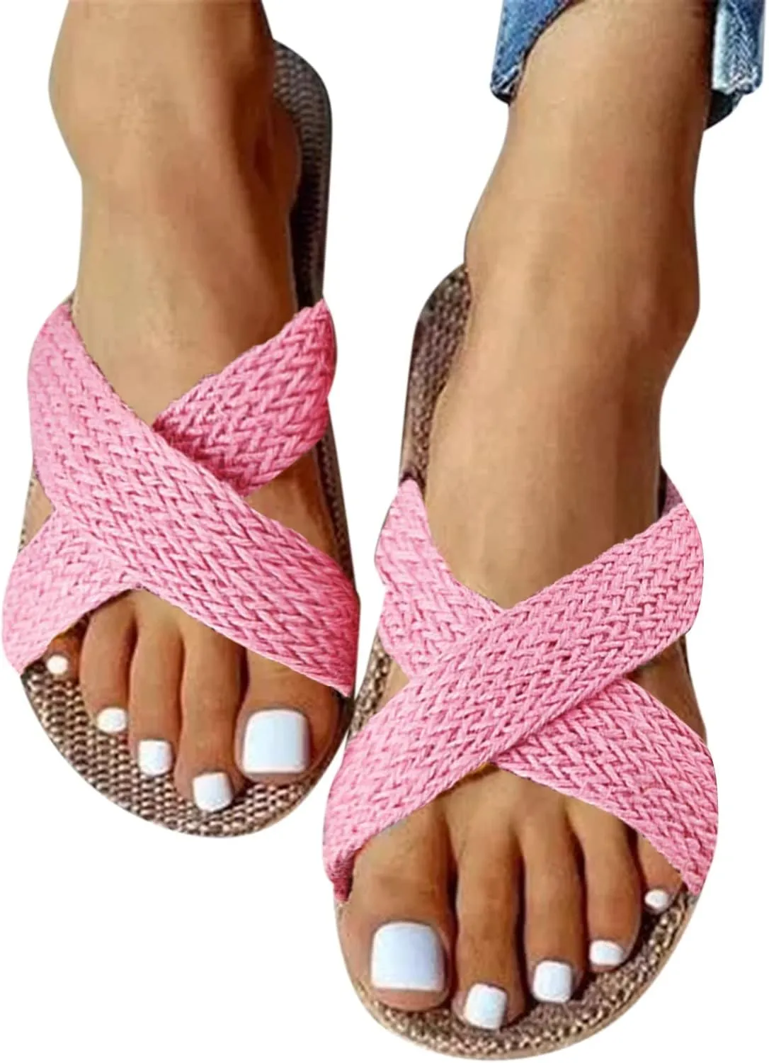 Sandals for Women Womens Flat Sandals Flat for Women Dressy Dressy Women's Comfortable Walking Casual Summer Comfortable