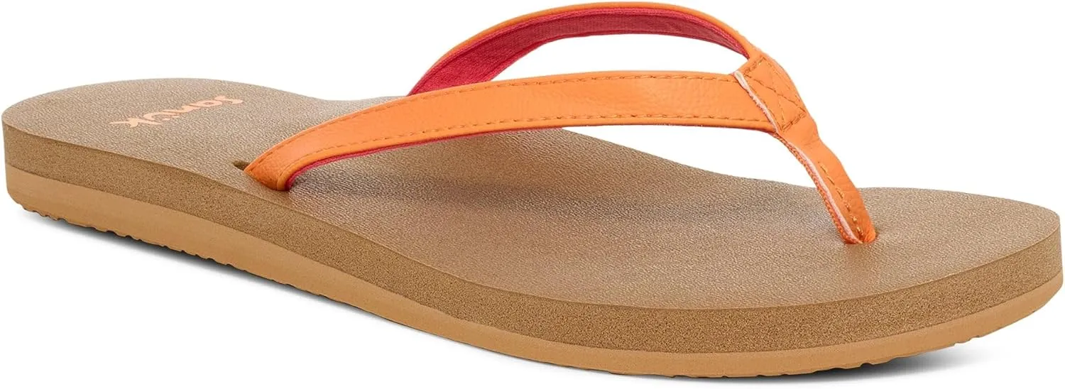 Sanuk Yoga Joy | Flip Flops for Women | Yoga Sandals For Women | Women's Beach Sandals | Memory Foam Footbed