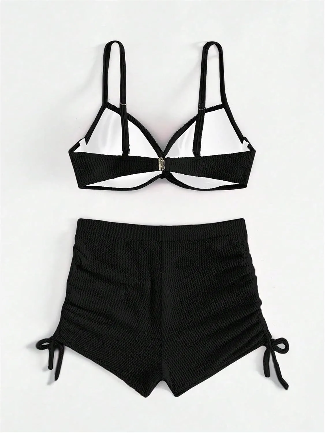 SHENHE Women's Bow Bikini Set 2 Piece Push Up Bikini and High Waisted Boyshort Swimsuit Beach Sets