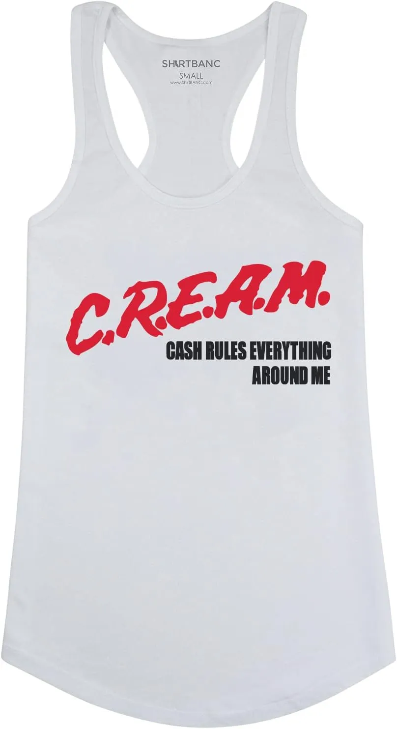 ShirtBANC Motivational Cream Racerback Tank Top - Legendary Hip Hop Active Wear