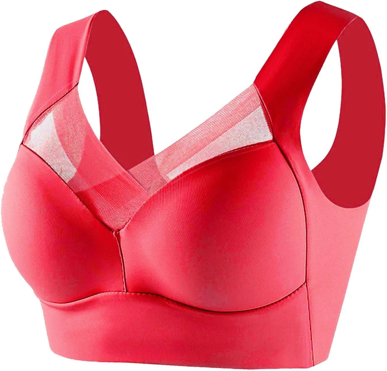 Sport Bras for Women Plus Size No Underwire Breathable Bras Full Coverage Wirefree Soft Cotton Bra Everyday Bras 2024