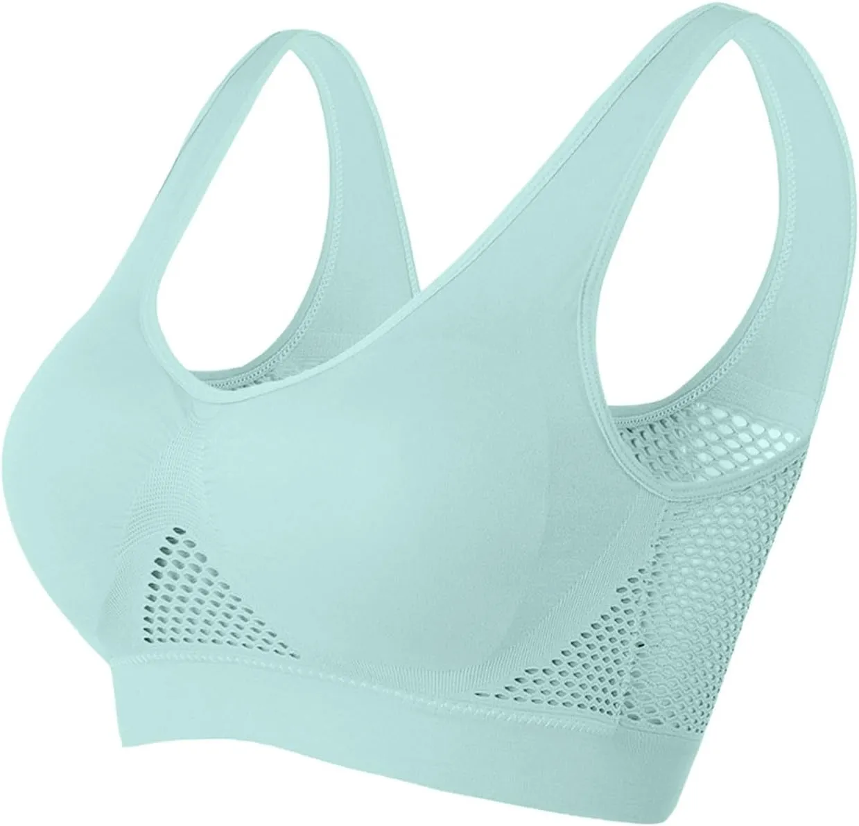 Sports Bras for Women High Support Push Up Bras Anti-Sagging Breasts Cooling Comfort Wireless Bra Breathable Liftup Air Bra