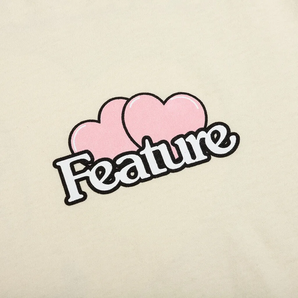 Spread the Love Tee - Cannolli Cream/Pink