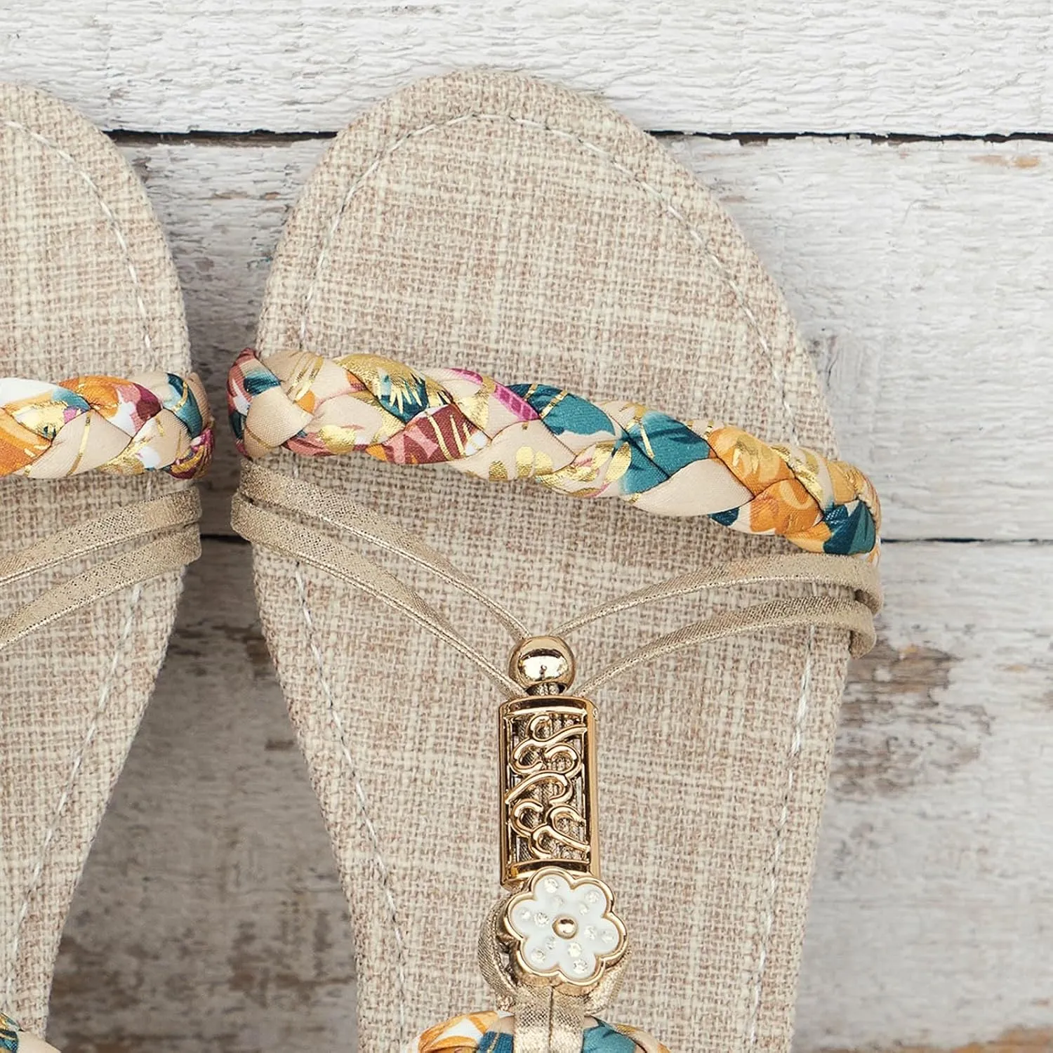 Strappy Sandals for Women 2025 Casual Bohemian Beach Sandal Orthopedic Wedges Ankle Strap Flip Flops Open Toe Jeweled Flat Shoes