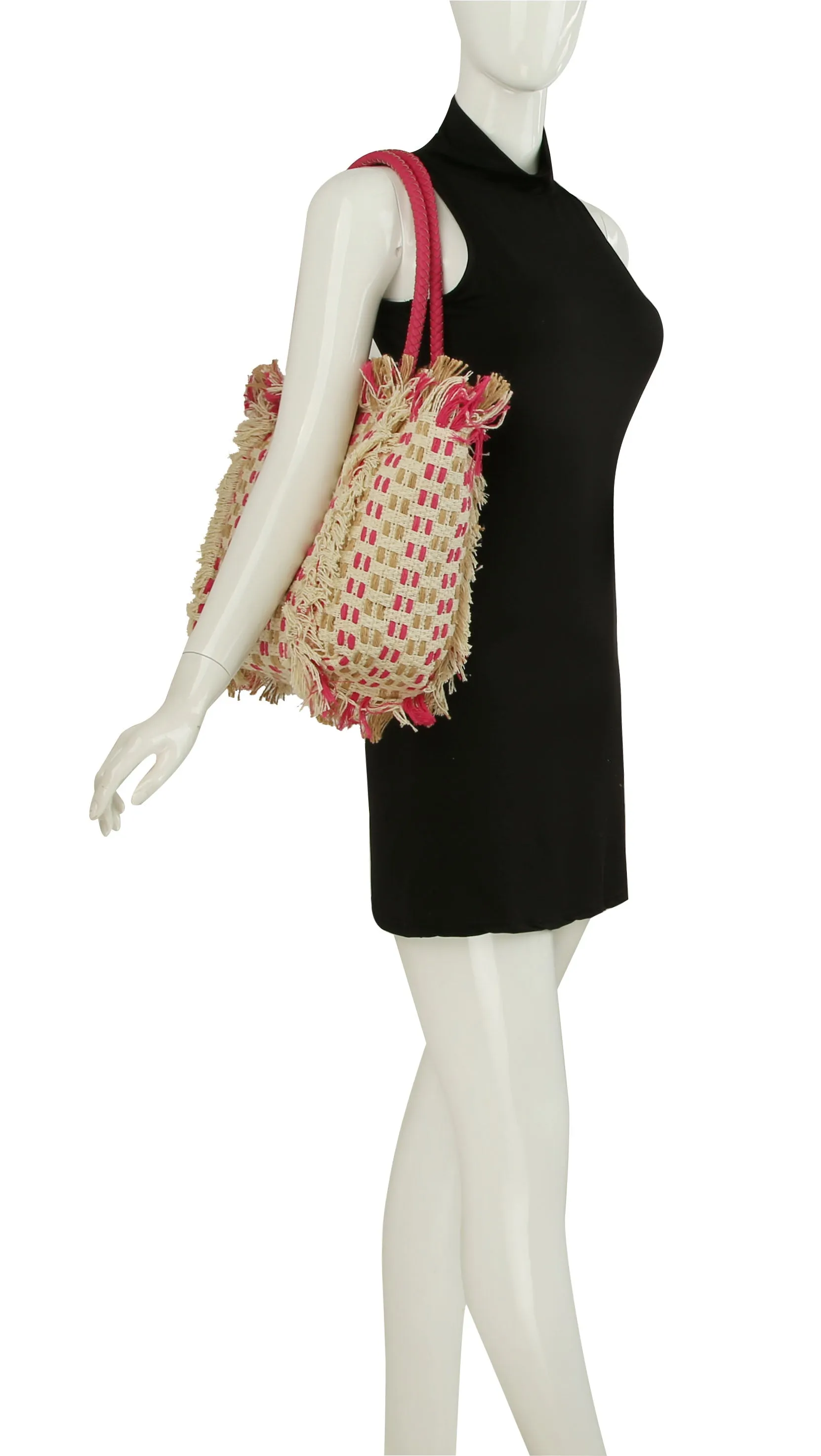 Straw Travel Beach Tote Bag