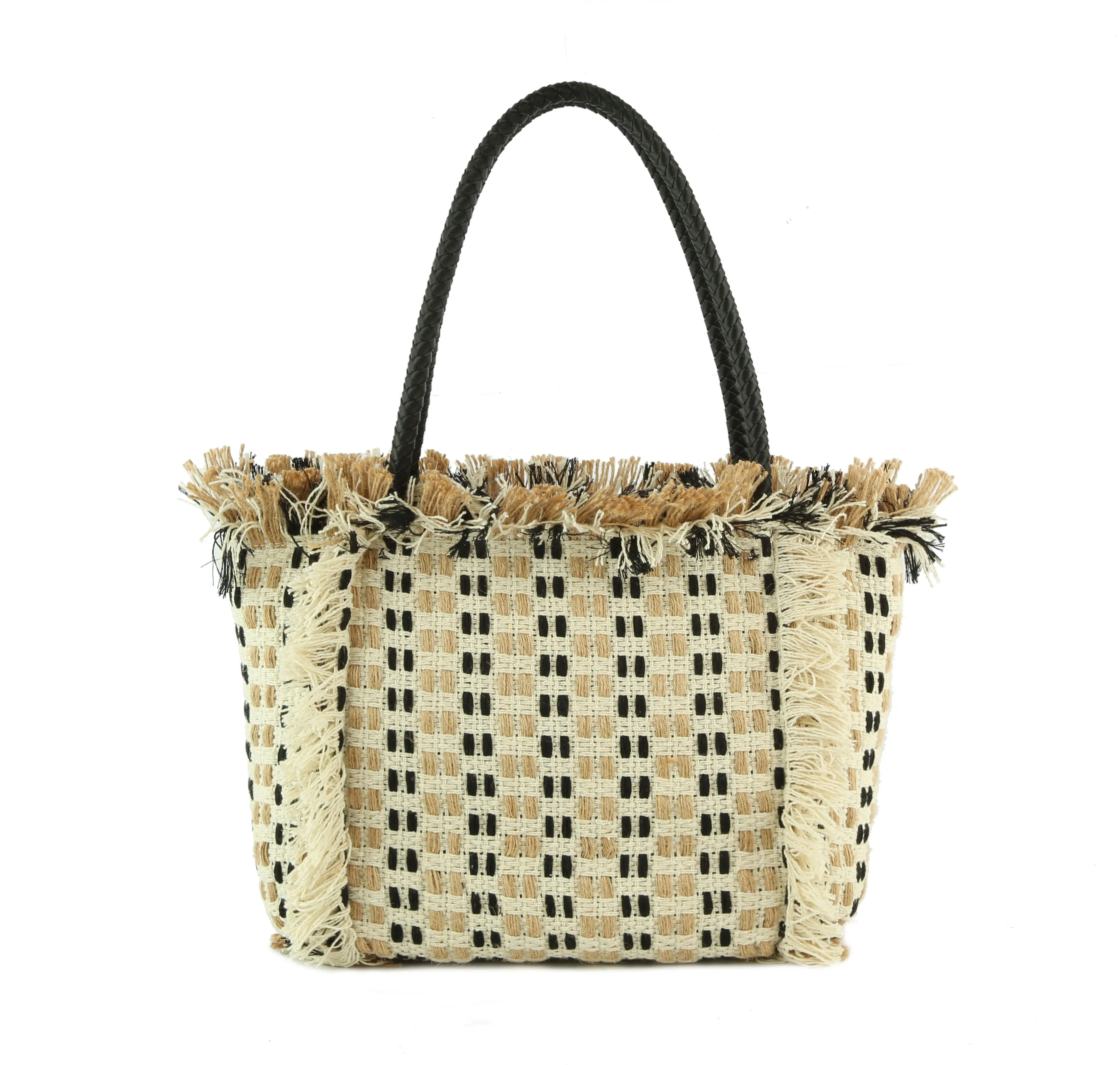 Straw Travel Beach Tote Bag