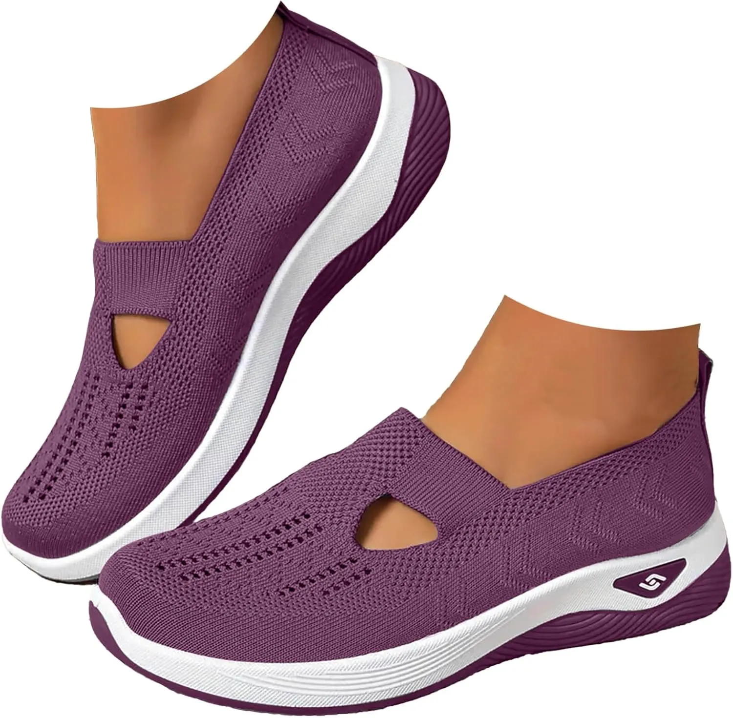 Summer Sandals for Women 2025 Dressy Orthopedic Walking Shoes Womens Woven Orthotic Breathable Walking Sneaker Non-Slip Arch Support Slip on Shoe