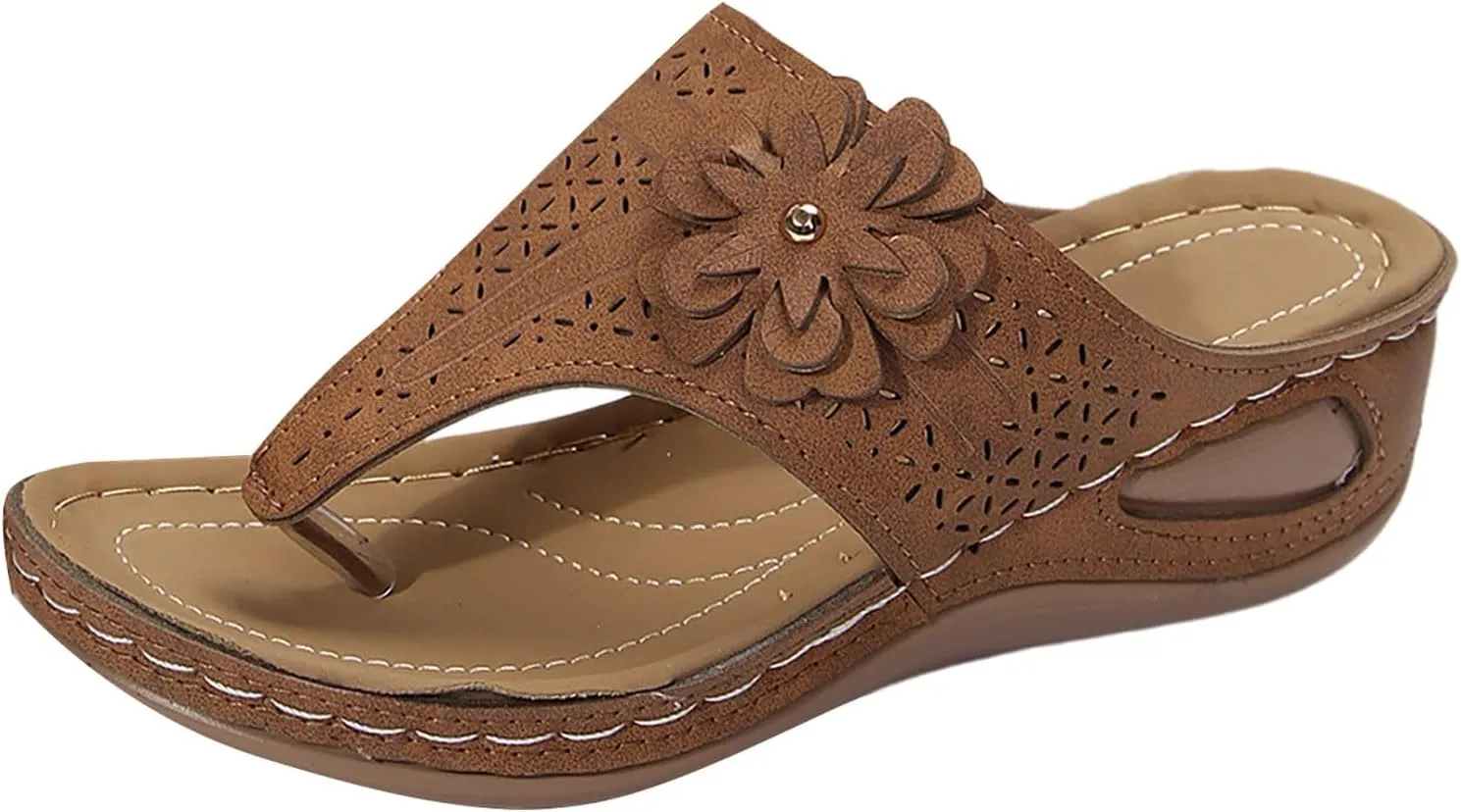 Summer Sandals for Women 2025 Womens Orthopedic Dressy Comfortable Sandal Arch Support Wedge Sandals Non Slip Flip Flops Shoes for Vacation Party